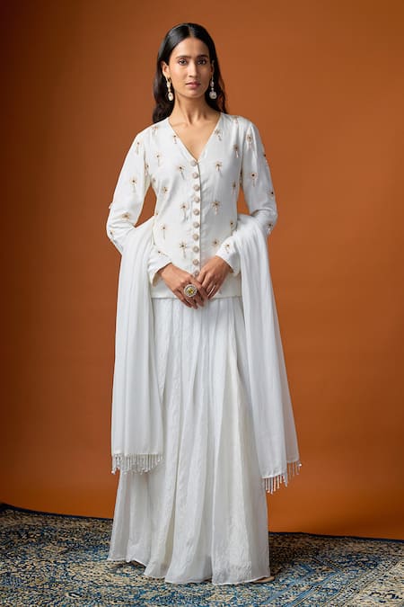 RAYASHA KHAN Eira Embellished Blazer Skirt Set 