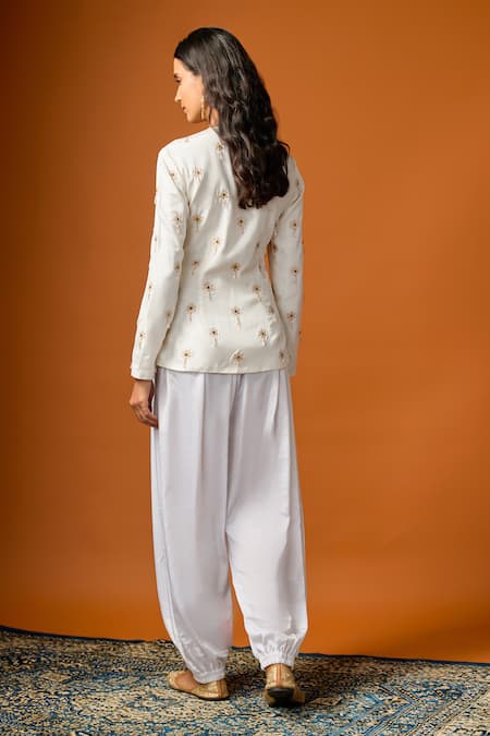 RAYASHA KHAN Haya Embellished Blazer Pant Set 