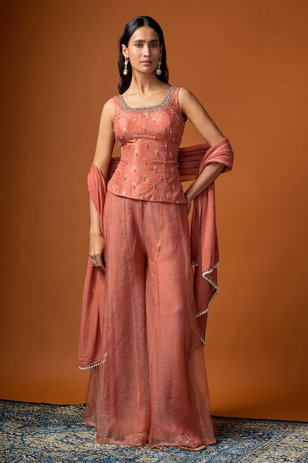 RAYASHA KHAN Sahar Embellished Corset Palazzo Set 