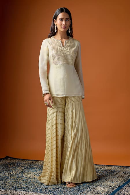 RAYASHA KHAN Ziya Embroidered Kurta & Gharara Set 