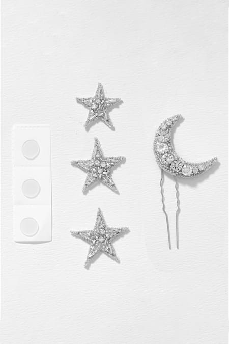 Hair Drama CO Embellished Star & Moon Hair Pins - Set of 4 