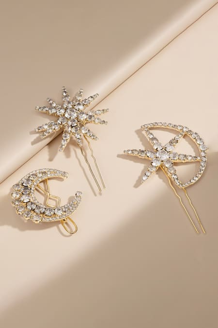 Hair Drama CO Celestia Crystal Hair Pins - Set of 3