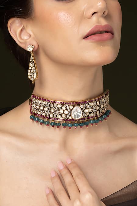 Joules by Radhika Royal Collar Heritage Choker Set 