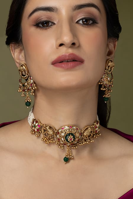 Joules by Radhika Mughal Blooms Choker Necklace Set