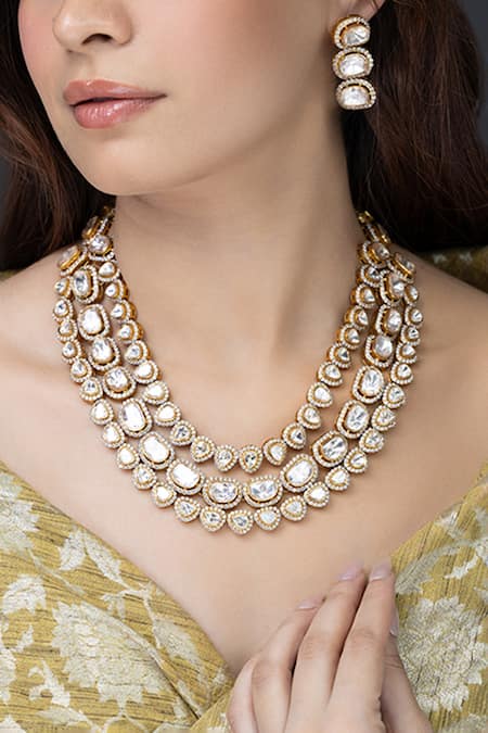 Joules by Radhika Stone Embellished Necklace Set 