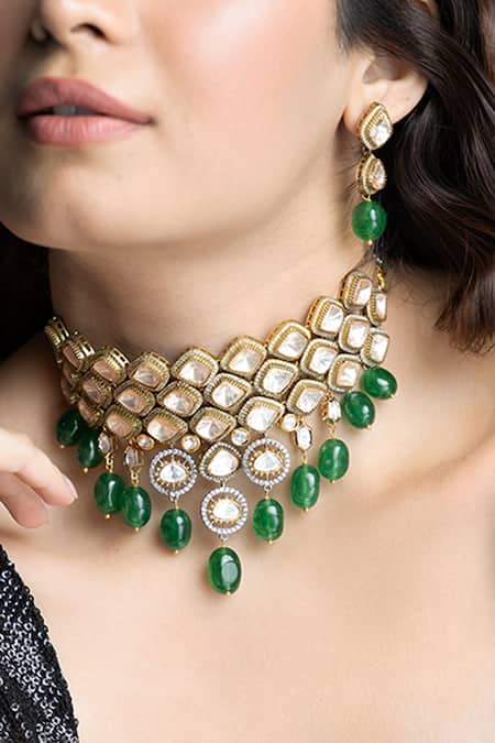 Joules by Radhika Heeraya Stone Embellished Necklace Set