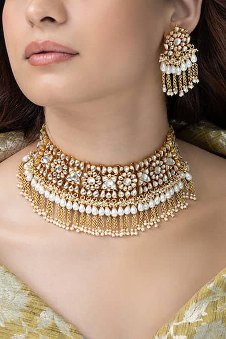 Joules by Radhika Viraasat Stone Studded Necklace Set 