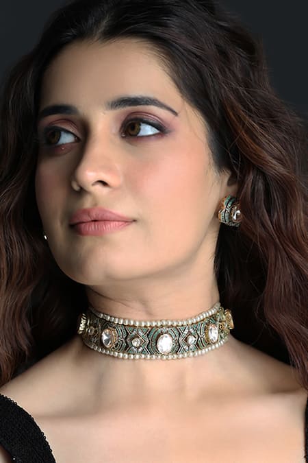 Joules by Radhika Emerald Mosaic Choker Set 