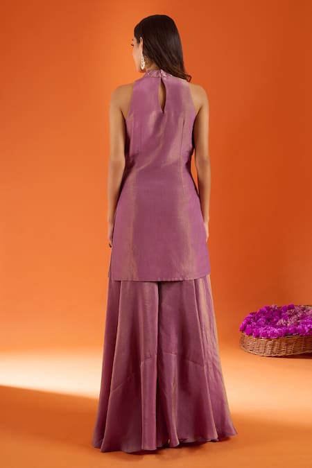 Samyukta Singhania Hand Embroidered Kurta & Palazzo Set 