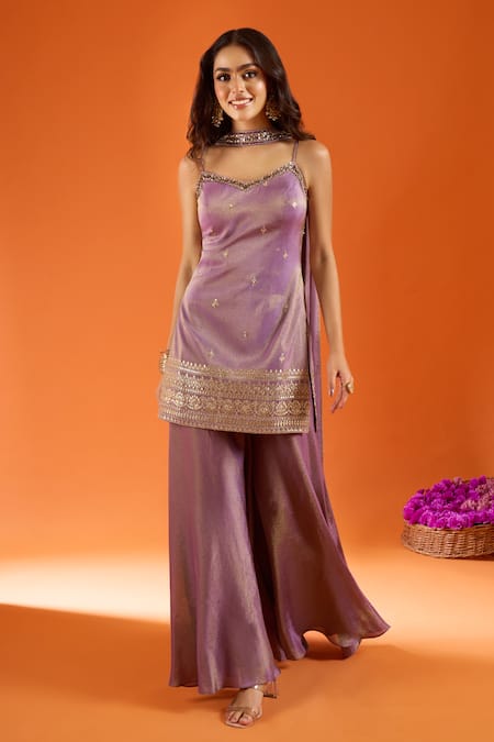 Samyukta Singhania Embroidered Kurta Sharara Set 