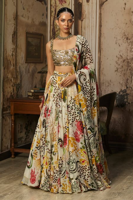 Diyarajvvir Floral Printed Lehenga Set 