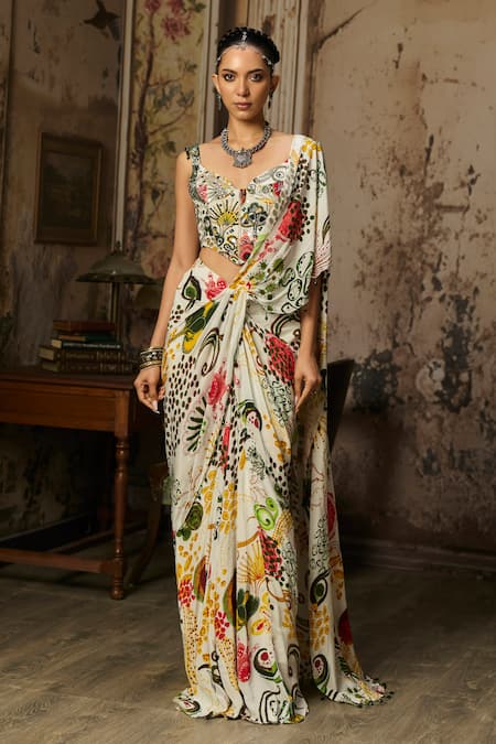 Diyarajvvir Printed Saree With Blouse 