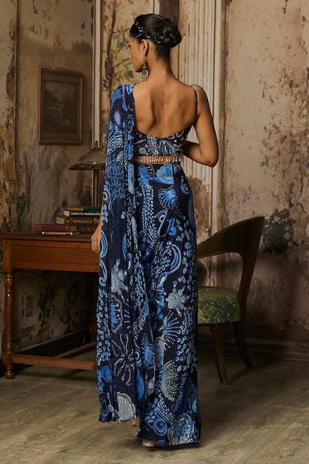 Diyarajvvir Printed Blouse & Skirt Set 