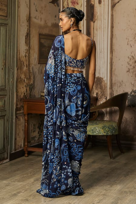 Diyarajvvir Printed Saree & Blouse Set 