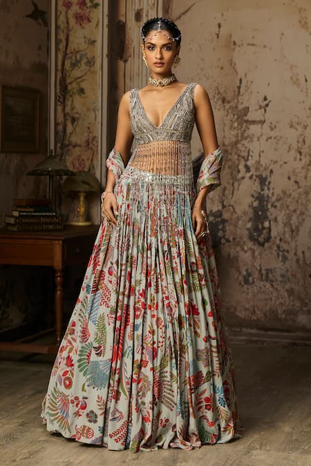 Diyarajvvir Floral Print Lehenga Set 