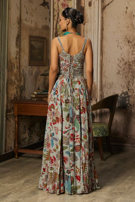 Diyarajvvir Printed Corset Gown 