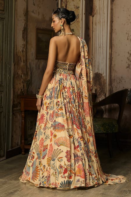 Diyarajvvir Mirror Embroidered Blouse Lehenga Set 