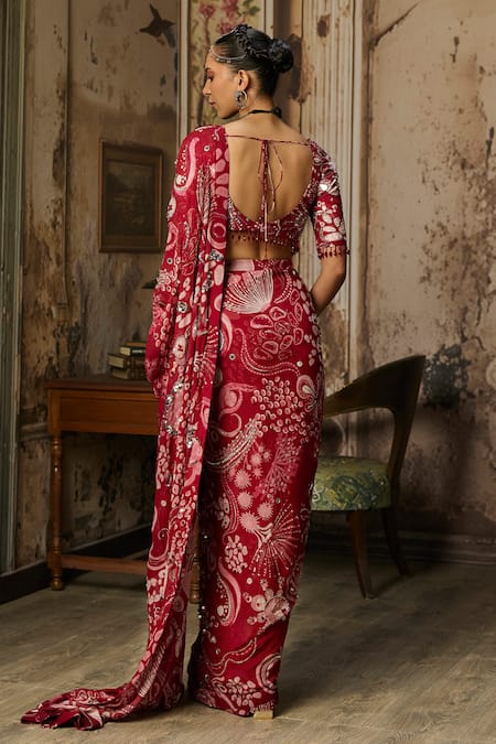 Diyarajvvir Floral Print Saree With Blouse 