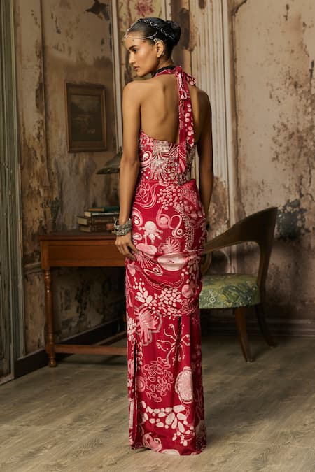 Diyarajvvir Floral Print Maxi Dress 