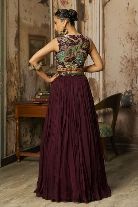 Diyarajvvir Embroidered Blouse & Skirt Set 