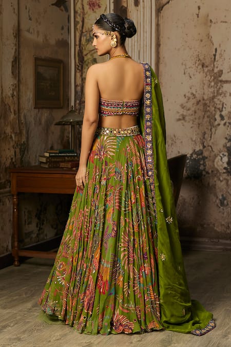 Diyarajvvir Printed Pleated Lehenga Set 