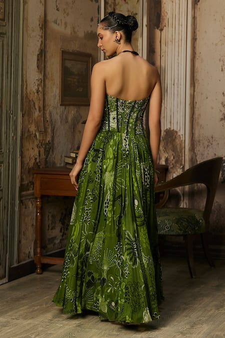 Diyarajvvir Floral Print Gown 