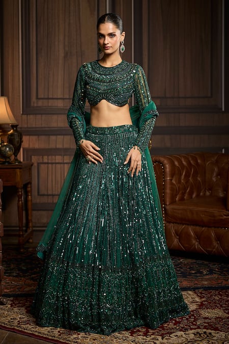 Diyarajvvir Sequin Embellished Lehenga Set 
