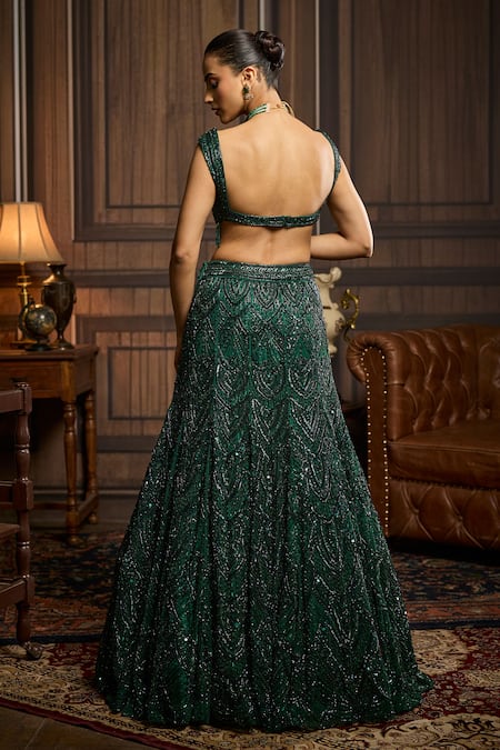 Diyarajvvir Embroidered Blouse & Mermaid Skirt Set 