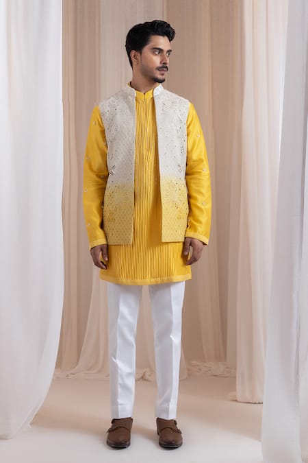 Smriti By Anju Agarwal Sunstrike Ombre Bundi Kurta Set 