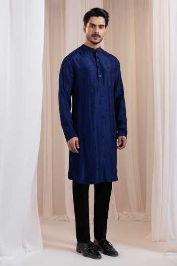 Smriti By Anju Agarwal Stellar Dusk Embroidered Kurta Set 
