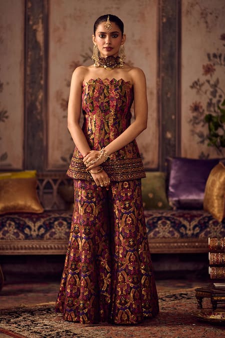 Reeti Arneja Khwaab Rang Corset Kurta Sharara Set 