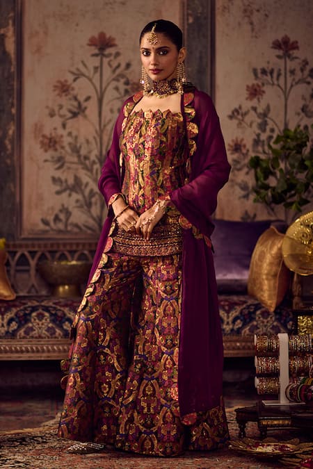 Reeti Arneja Khwaab Rang Corset Kurta Sharara Set 