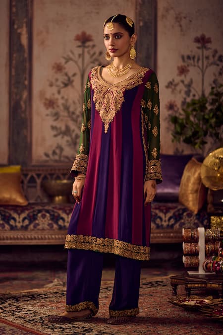 Reeti Arneja Zardozi Embroidered Panelled Kurta Set