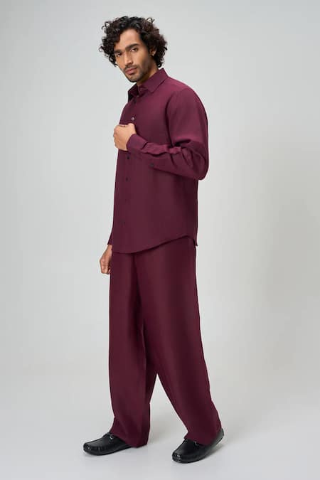Honey&Me Merlot Linen Trouser 