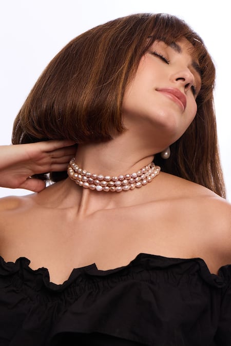 Anaash Pink Baroque Choker 