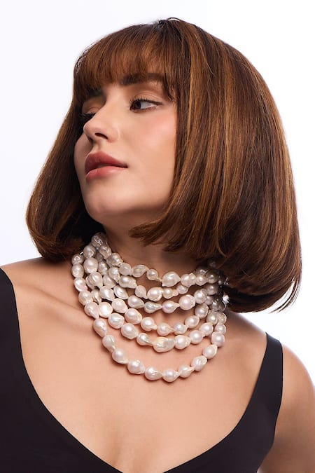 Anaash Statement Major Baroque Pearl Necklace 