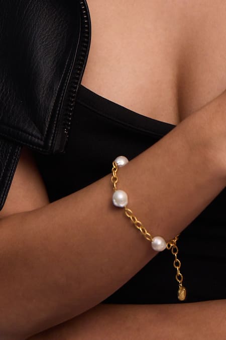 Anaash Baroque Linked Pearl Bracelet 
