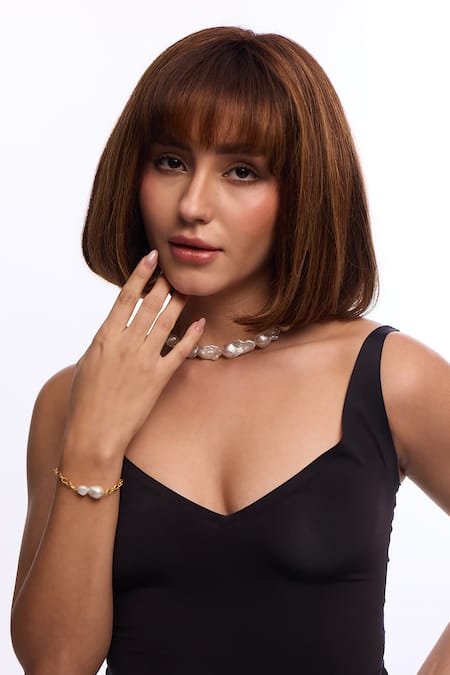 Anaash Alternate Baroque Pearl Bracelet 