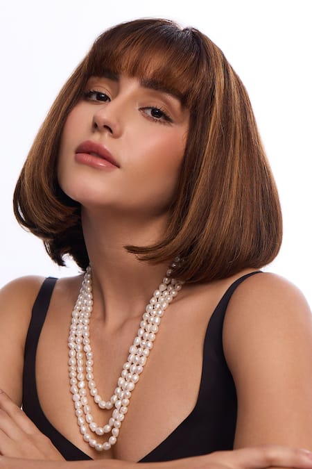 Anaash Triple Baroque Pearl Necklace 
