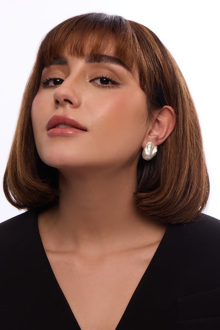 Anaash Royal Baroque Pearl Stud Earrings 