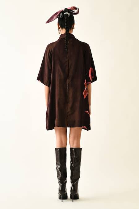 OFRIDA Earth Bloom A-line Short Dress 