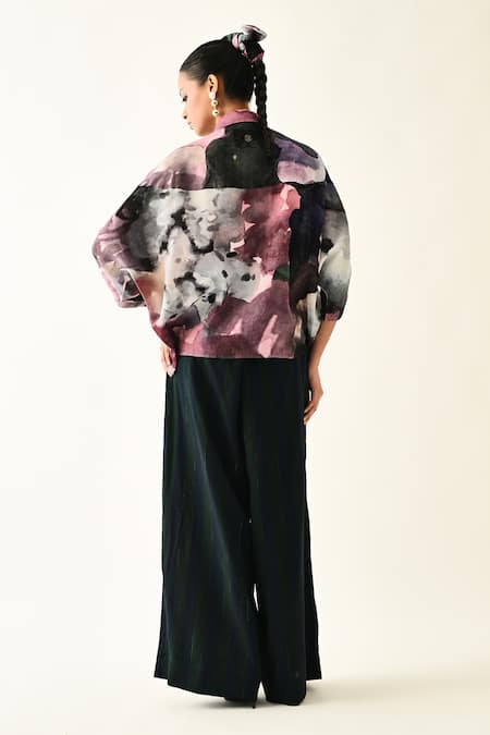 OFRIDA Twilight Bloom Ae Printed Cotton Shirt 