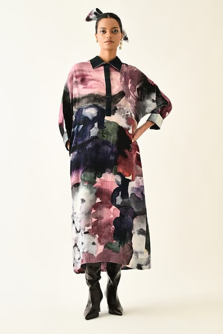 OFRIDA Twilight Bloom Printed Cotton Dress 