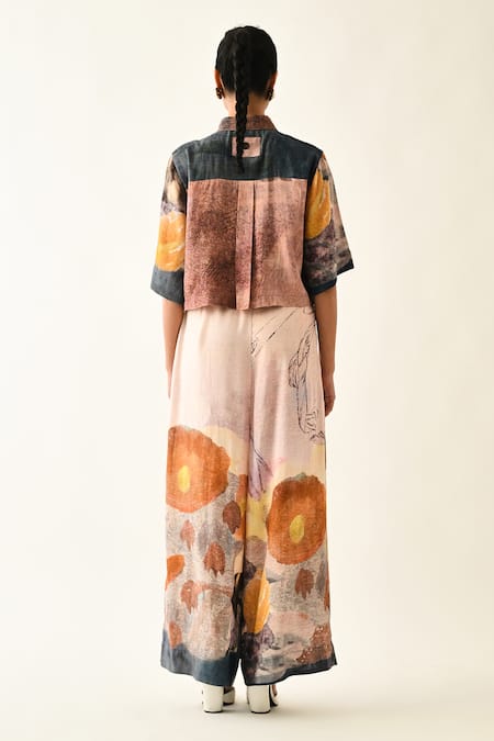 OFRIDA Skyline Box Cropped Cotton Shirt 