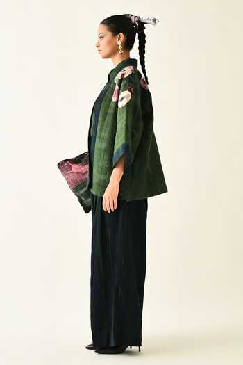 Shop_OFRIDA_Pink Cotton Open Neck Mossfield Quilted Jacket _Online_at_Aza_Fashions