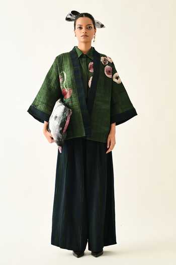 Buy_OFRIDA_Pink Cotton Open Neck Mossfield Quilted Jacket 