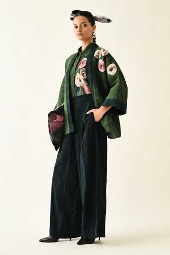 Shop_OFRIDA_Pink Cotton Open Neck Mossfield Quilted Jacket 