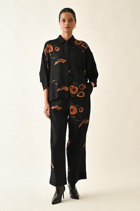 OFRIDA Winter Daffoldi Ae Printed Cotton Shirt & Pant Set 
