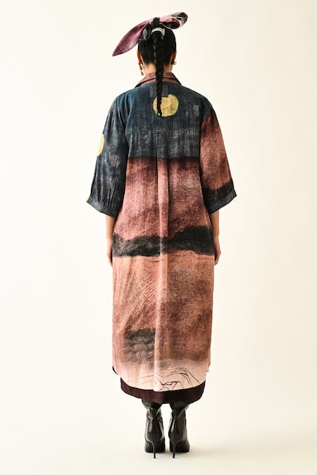 OFRIDA Skyline Printed Trench Jacket & Dress Set 