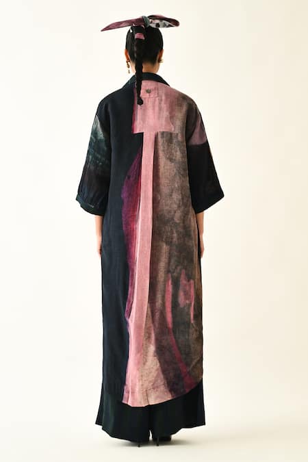 OFRIDA Solaris Printed Trench Jacket With Pant 